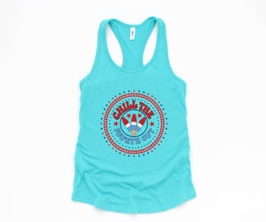 Chill The Fourth Out Tank, Funny 4th of July Tank, Retro 4th of July Tank, Independence Day Tank, American Popsicle Tank