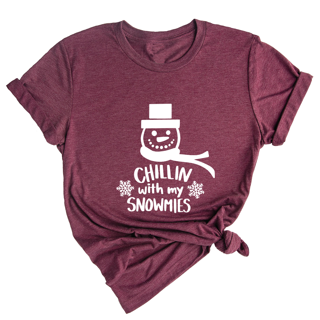 Chillin With My Snowmies Shirt, Christmas Outfit, Christmas Party, Christmas Apparel, Funny Christmas Tee, Christmas Gift