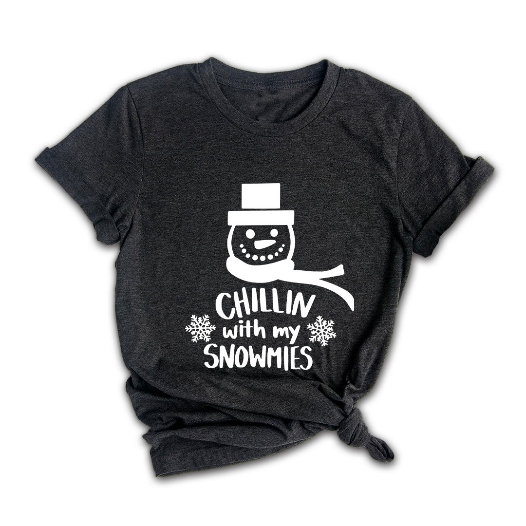 Chillin With My Snowmies Shirt, Christmas Outfit, Christmas Party, Christmas Apparel, Funny Christmas Tee, Christmas Gift
