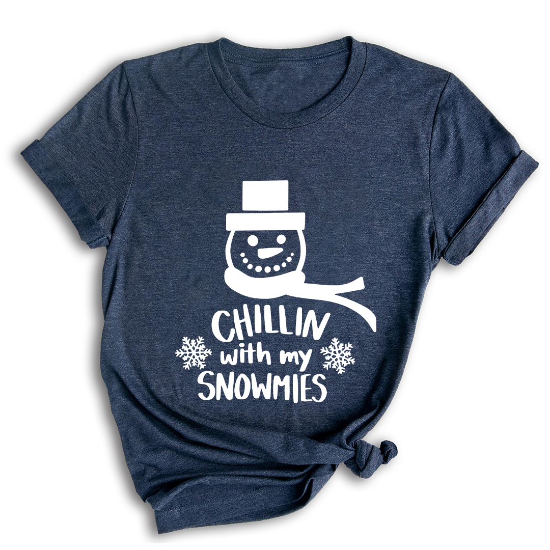 Chillin With My Snowmies Shirt, Christmas Outfit, Christmas Party, Christmas Apparel, Funny Christmas Tee, Christmas Gift