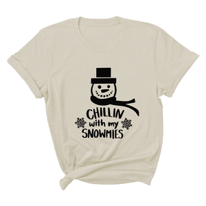 Chillin With My Snowmies Shirt, Christmas Outfit, Christmas Party, Christmas Apparel, Funny Christmas Tee, Christmas Gift