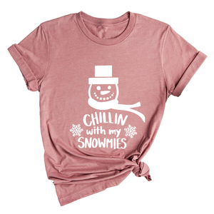Chillin With My Snowmies Shirt, Christmas Outfit, Christmas Party, Christmas Apparel, Funny Christmas Tee, Christmas Gift