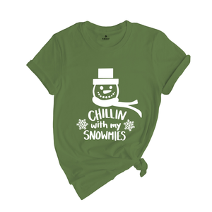 Chillin With My Snowmies Shirt, Christmas Outfit, Christmas Party, Christmas Apparel, Funny Christmas Tee, Christmas Gift