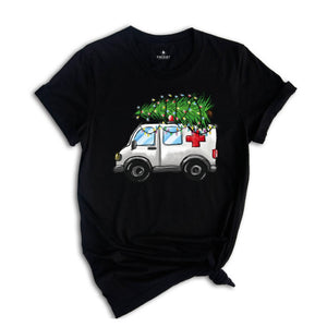 Christmas Ambulance Shirt, Christmas EMS Shirt, Gift For Emergency Medical Technician, Xmas Gift, Medical Shirt