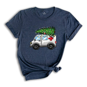 Christmas Ambulance Shirt, Christmas EMS Shirt, Gift For Emergency Medical Technician, Xmas Gift, Medical Shirt