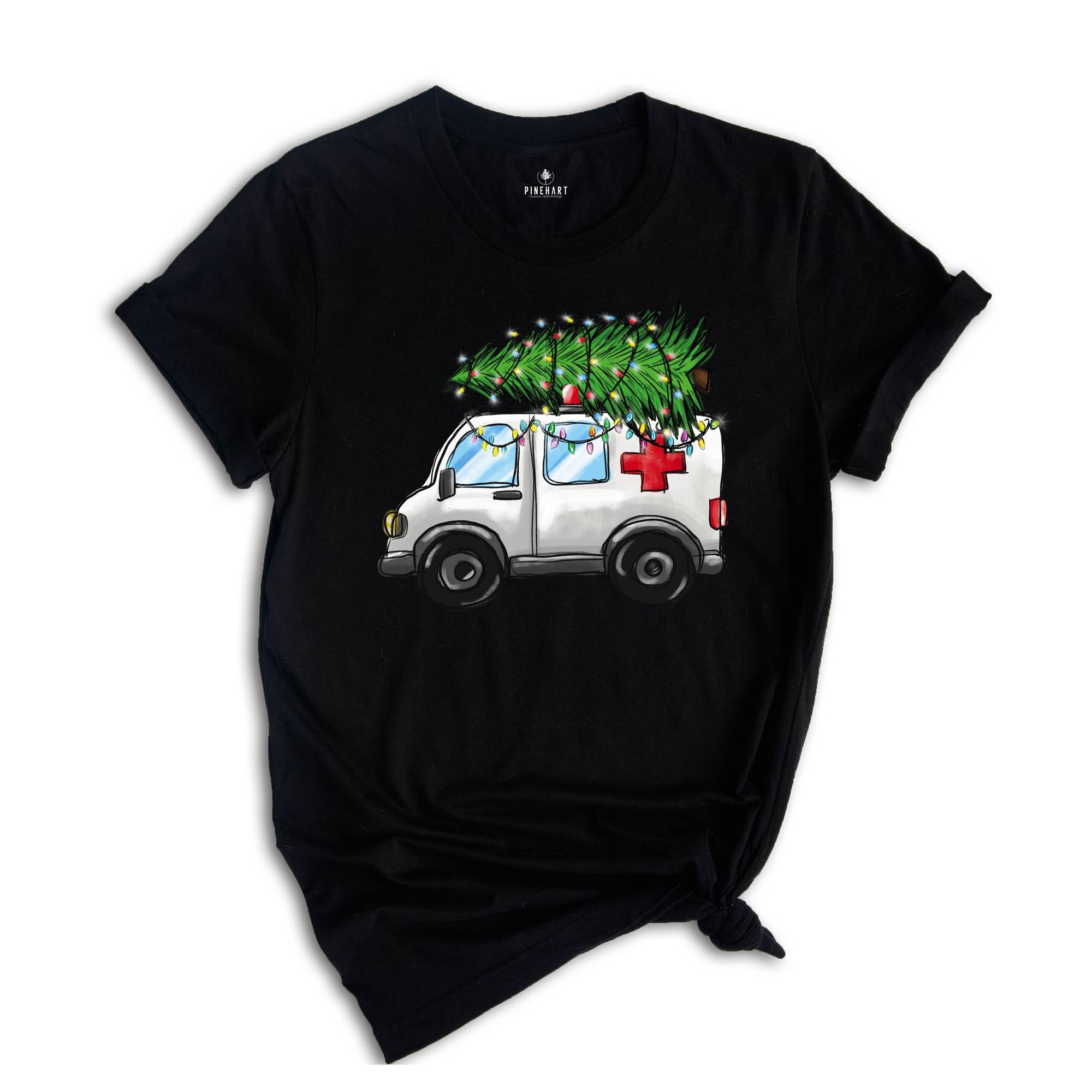 Christmas Ambulance Shirt, Christmas EMS Shirt, Gift For Emergency Medical Technician, Xmas Gift, Medical Shirt