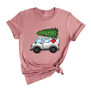 Christmas Ambulance Shirt, Christmas EMS Shirt, Gift For Emergency Medical Technician, Xmas Gift, Medical Shirt
