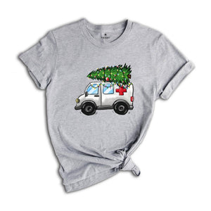 Christmas Ambulance Shirt, Christmas EMS Shirt, Gift For Emergency Medical Technician, Xmas Gift, Medical Shirt