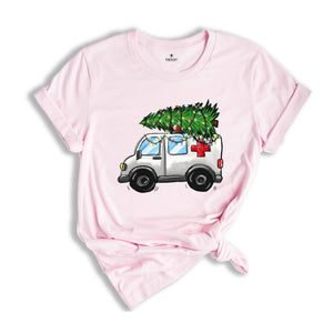 Christmas Ambulance Shirt, Christmas EMS Shirt, Gift For Emergency Medical Technician, Xmas Gift, Medical Shirt