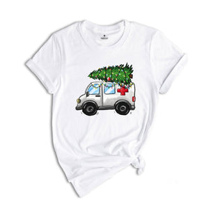 Christmas Ambulance Shirt, Christmas EMS Shirt, Gift For Emergency Medical Technician, Xmas Gift, Medical Shirt