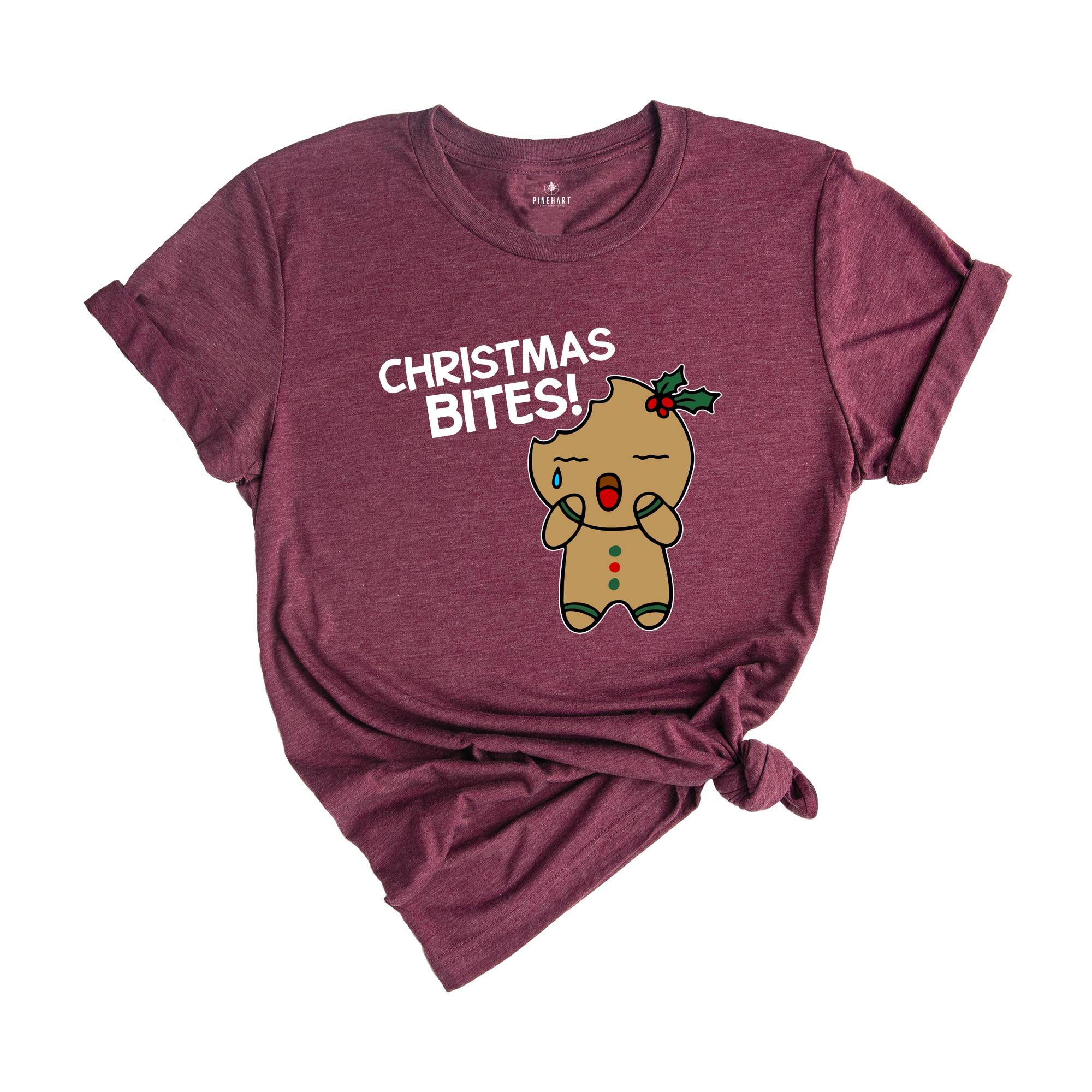 Christmas Bites T-Shirt, Christmas Baker Shirt, Gingerbread Cookies Tee, Funny Gingerbread Sweatshirt, Christmas Gift