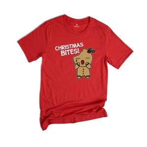 Christmas Bites T-Shirt, Christmas Baker Shirt, Gingerbread Cookies Tee, Funny Gingerbread Sweatshirt, Christmas Gift