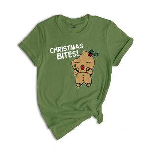Christmas Bites T-Shirt, Christmas Baker Shirt, Gingerbread Cookies Tee, Funny Gingerbread Sweatshirt, Christmas Gift