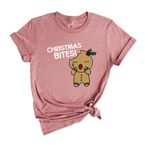 Christmas Bites T-Shirt, Christmas Baker Shirt, Gingerbread Cookies Tee, Funny Gingerbread Sweatshirt, Christmas Gift