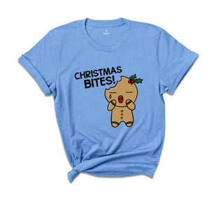 Christmas Bites T-Shirt, Christmas Baker Shirt, Gingerbread Cookies Tee, Funny Gingerbread Sweatshirt, Christmas Gift