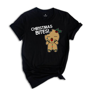 Christmas Bites T-Shirt, Christmas Baker Shirt, Gingerbread Cookies Tee, Funny Gingerbread Sweatshirt, Christmas Gift