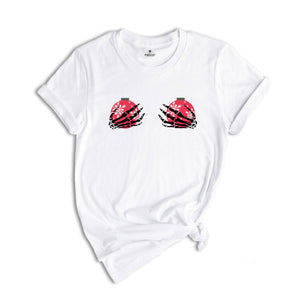 Christmas Boobs Shirt, Santa Hands, Christmas Shirt, Santa Claus Shirt, Christmas Gift,Holiday Shirt, Holding Boobs Shirt,Santa Gloves Shirt