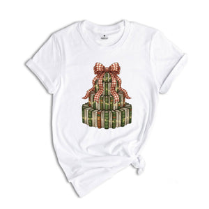 Christmas Book Tree Shirt, Book Lover Christmas Gift, Teacher Christmas Shirt, Reading Holiday Shirt, Bookish Christmas Tee