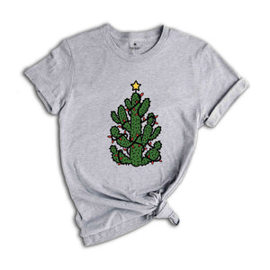 Christmas Cactus Shirt, Funny Christmas Lights Tee, Cactus Christmas Tree Shirt, Christmas Gifts, Cactus Lover Shirt