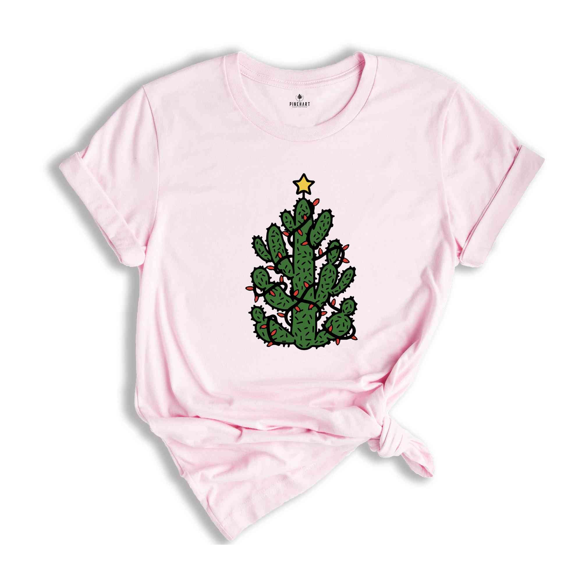 Christmas Cactus Shirt, Funny Christmas Lights Tee, Cactus Christmas Tree Shirt, Christmas Gifts, Cactus Lover Shirt