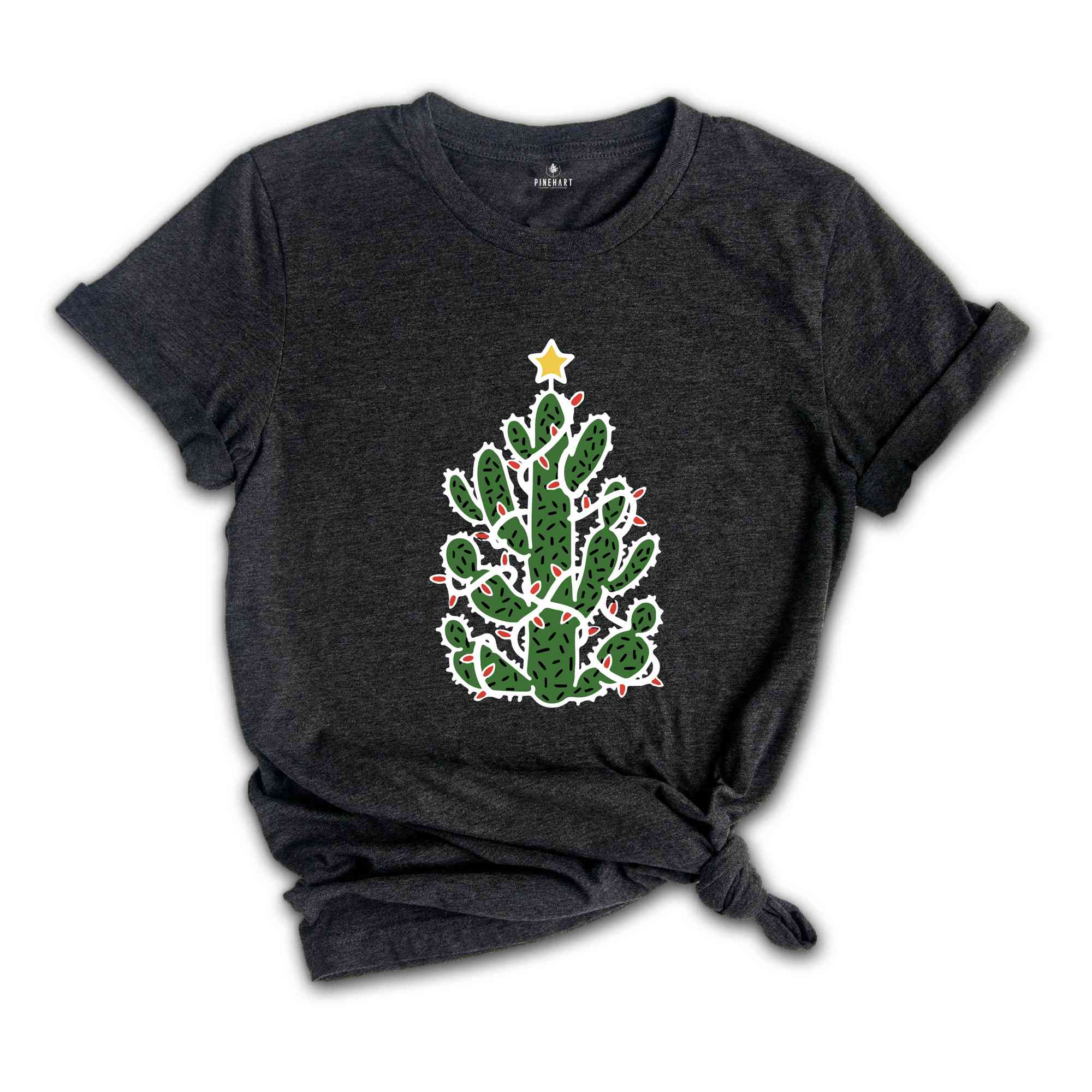 Christmas Cactus Shirt, Funny Christmas Lights Tee, Cactus Christmas Tree Shirt, Christmas Gifts, Cactus Lover Shirt