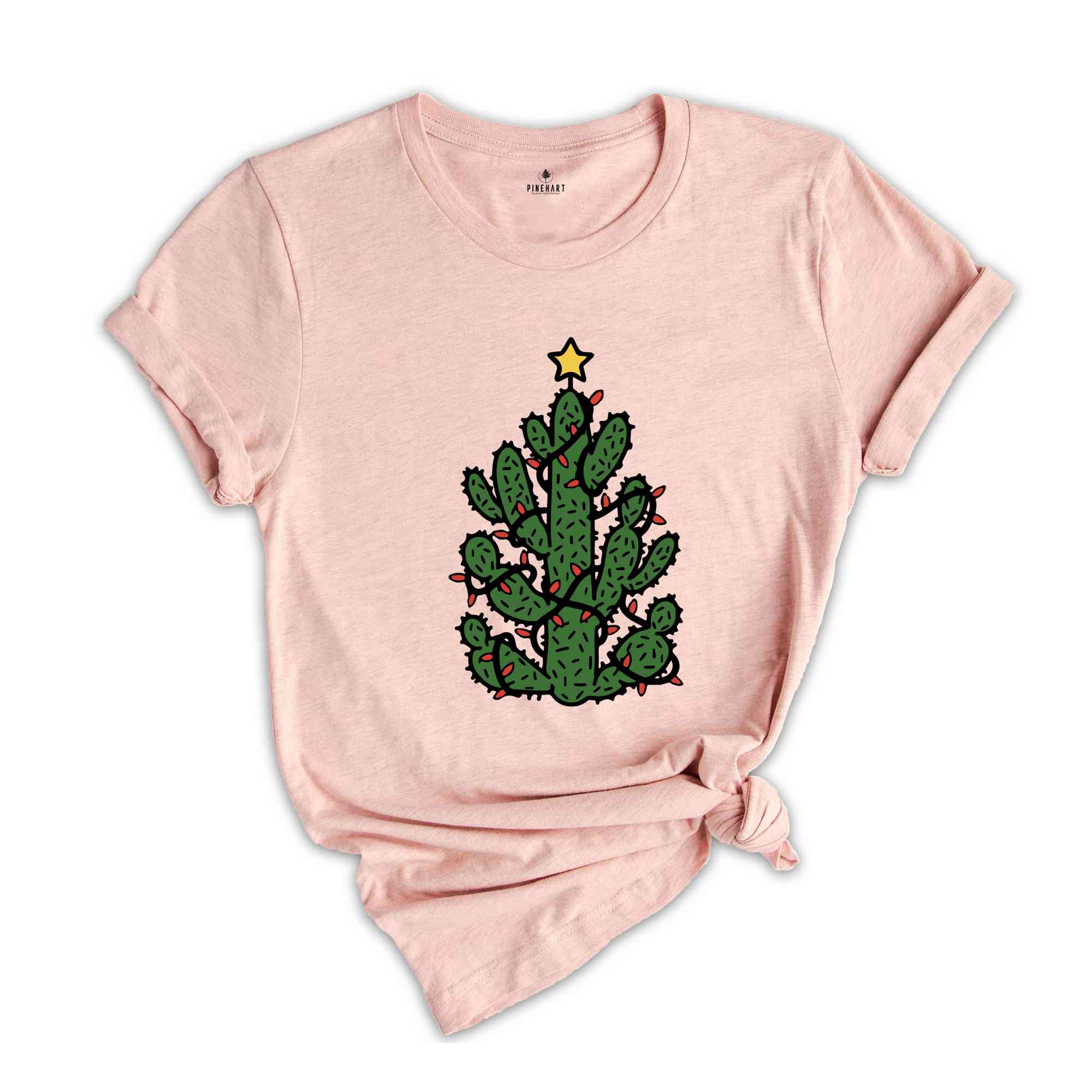Christmas Cactus Shirt, Funny Christmas Lights Tee, Cactus Christmas Tree Shirt, Christmas Gifts, Cactus Lover Shirt