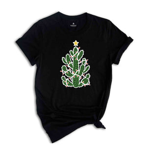Christmas Cactus Shirt, Funny Christmas Lights Tee, Cactus Christmas Tree Shirt, Christmas Gifts, Cactus Lover Shirt
