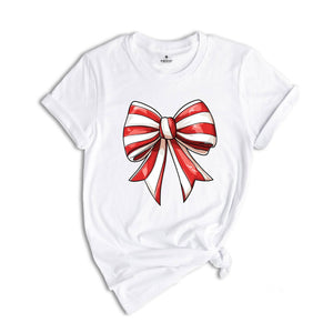Christmas Cake Coquette Shirt, Coquette Christmas T-Shirt, Coquette Christmas Tee, Christmas Bow Shirt