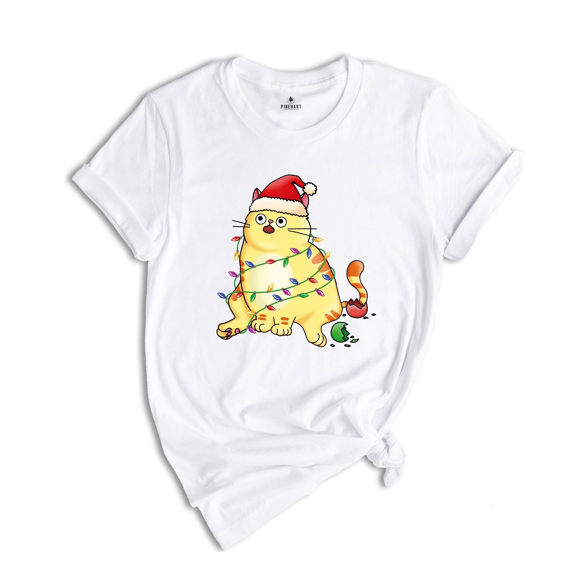 Christmas Cat Shirt, Cute Cat Shirt, Cat Mom Gift, Cat Lover Shirt, Santa Cat Shirt, Holiday Apparel, Cat Sweatshirt