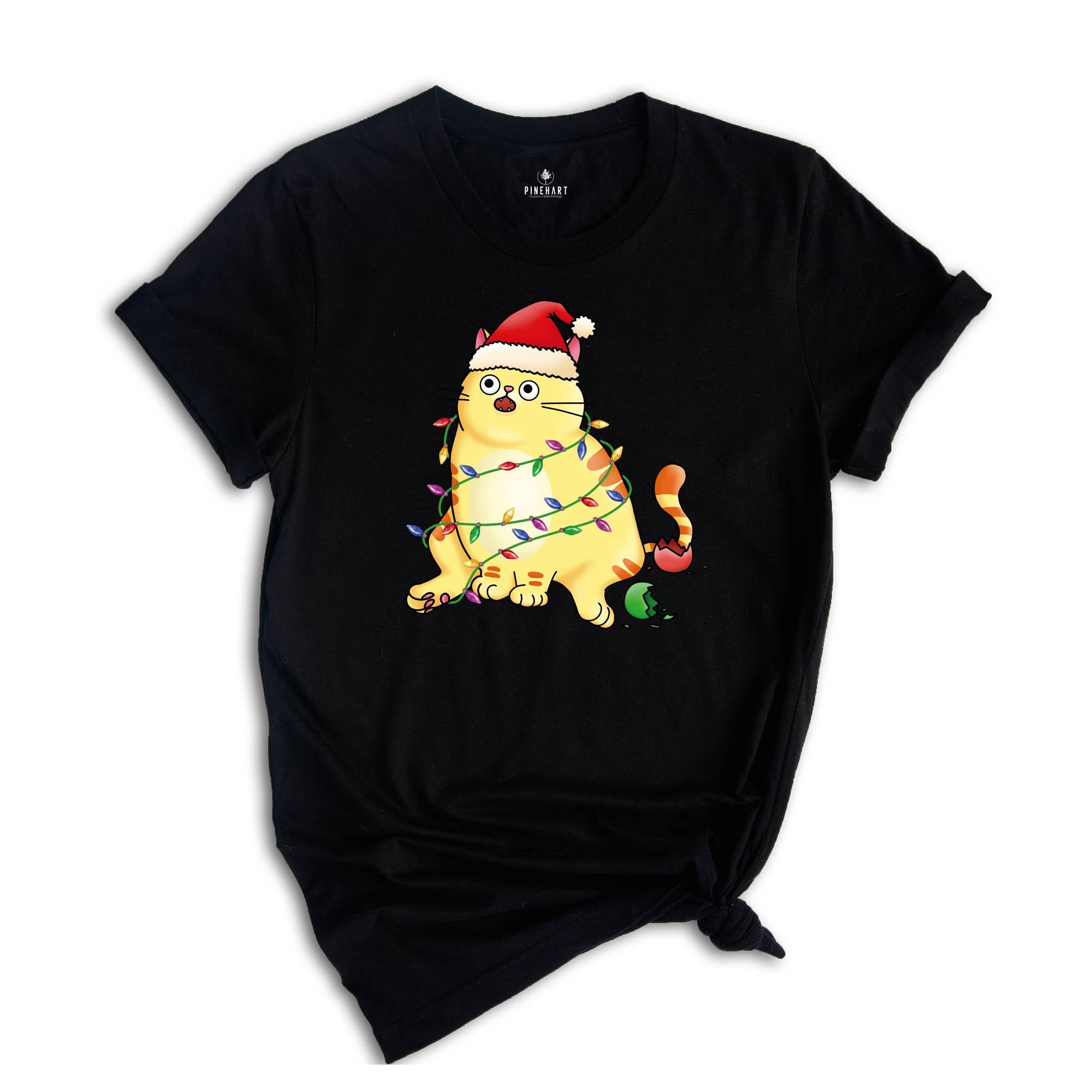 Christmas Cat Shirt, Cute Cat Shirt, Cat Mom Gift, Cat Lover Shirt, Santa Cat Shirt, Holiday Apparel, Cat Sweatshirt