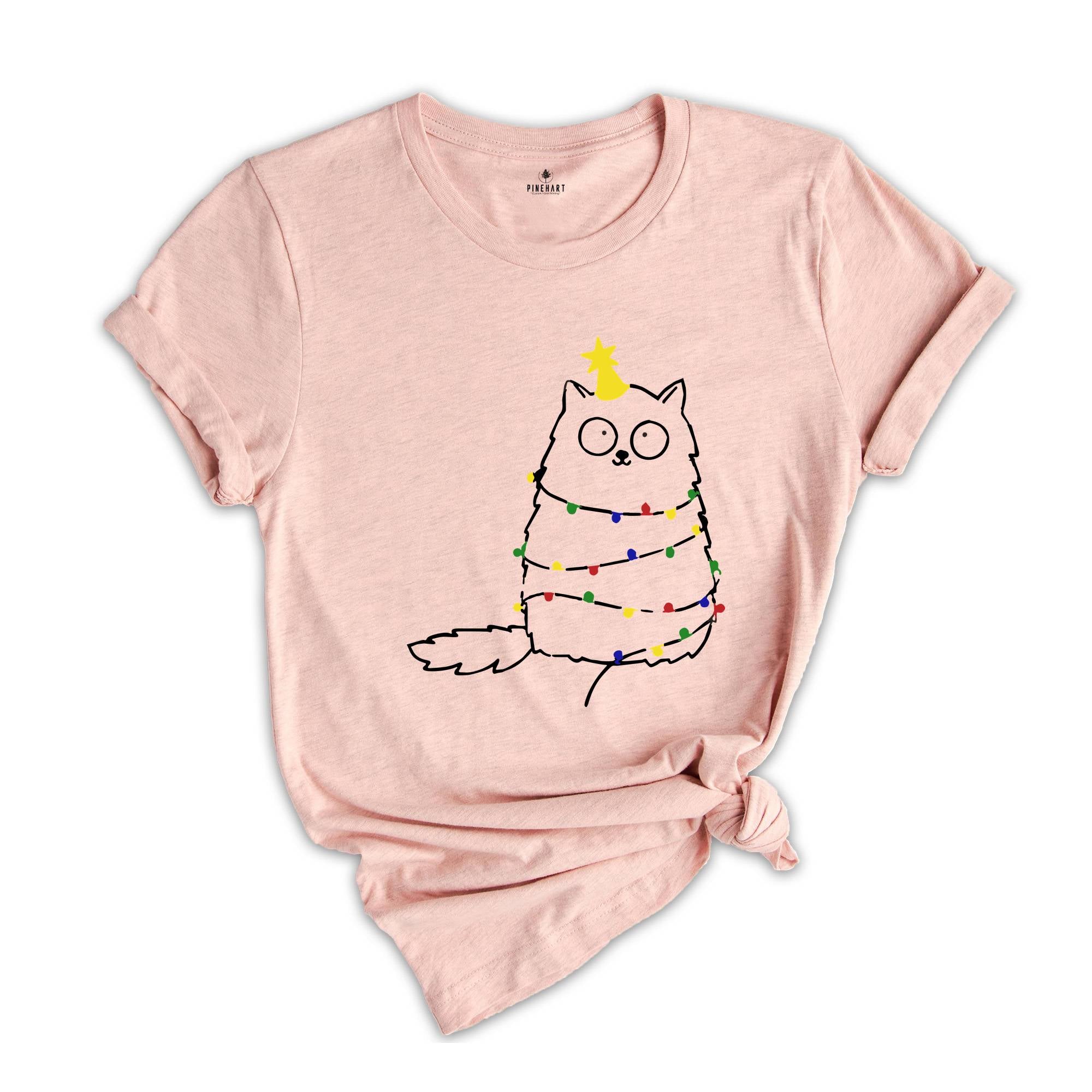 Christmas Cat Shirt, Merry Christmas Shirt, Christmas Gift, Funny Christmas Tee, Cat Mom Christmas