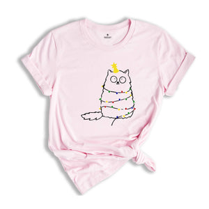 Christmas Cat Shirt, Merry Christmas Shirt, Christmas Gift, Funny Christmas Tee, Cat Mom Christmas