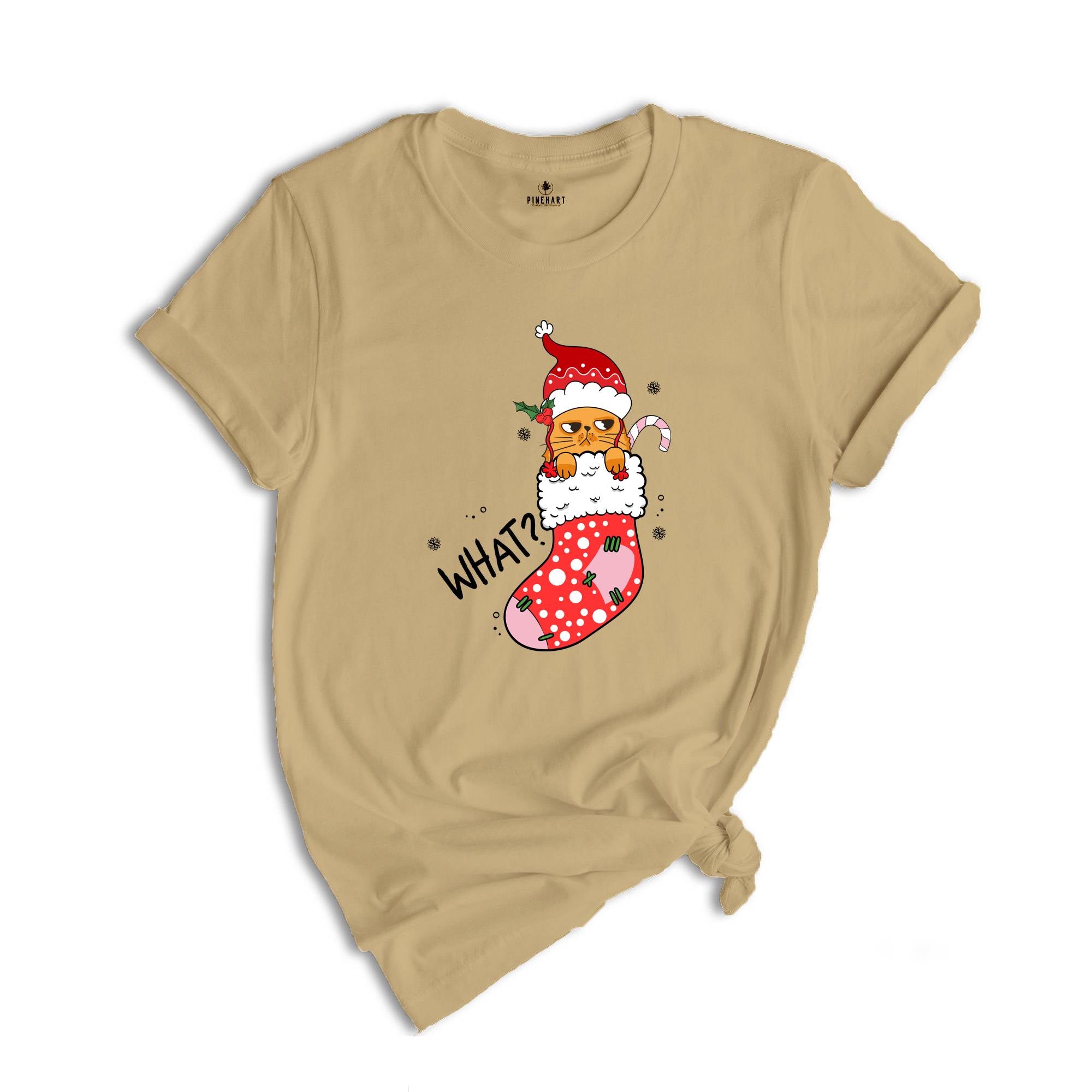 Christmas Cat What T-Shirt, Funny Cat What, Cute Cat Shirt, Christmas Shirt, Christmas Gift, Holiday Gift, Christmas Cat Gift
