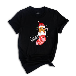 Christmas Cat What T-Shirt, Funny Cat What, Cute Cat Shirt, Christmas Shirt, Christmas Gift, Holiday Gift, Christmas Cat Gift
