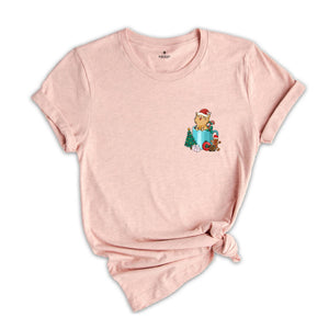 Christmas Cats and Coffee Shirt, Christmas Cat Lying Coffee Shirt, Coffee Lover Shirt, Christmas Gift Shirt, Latte Coffee Lover