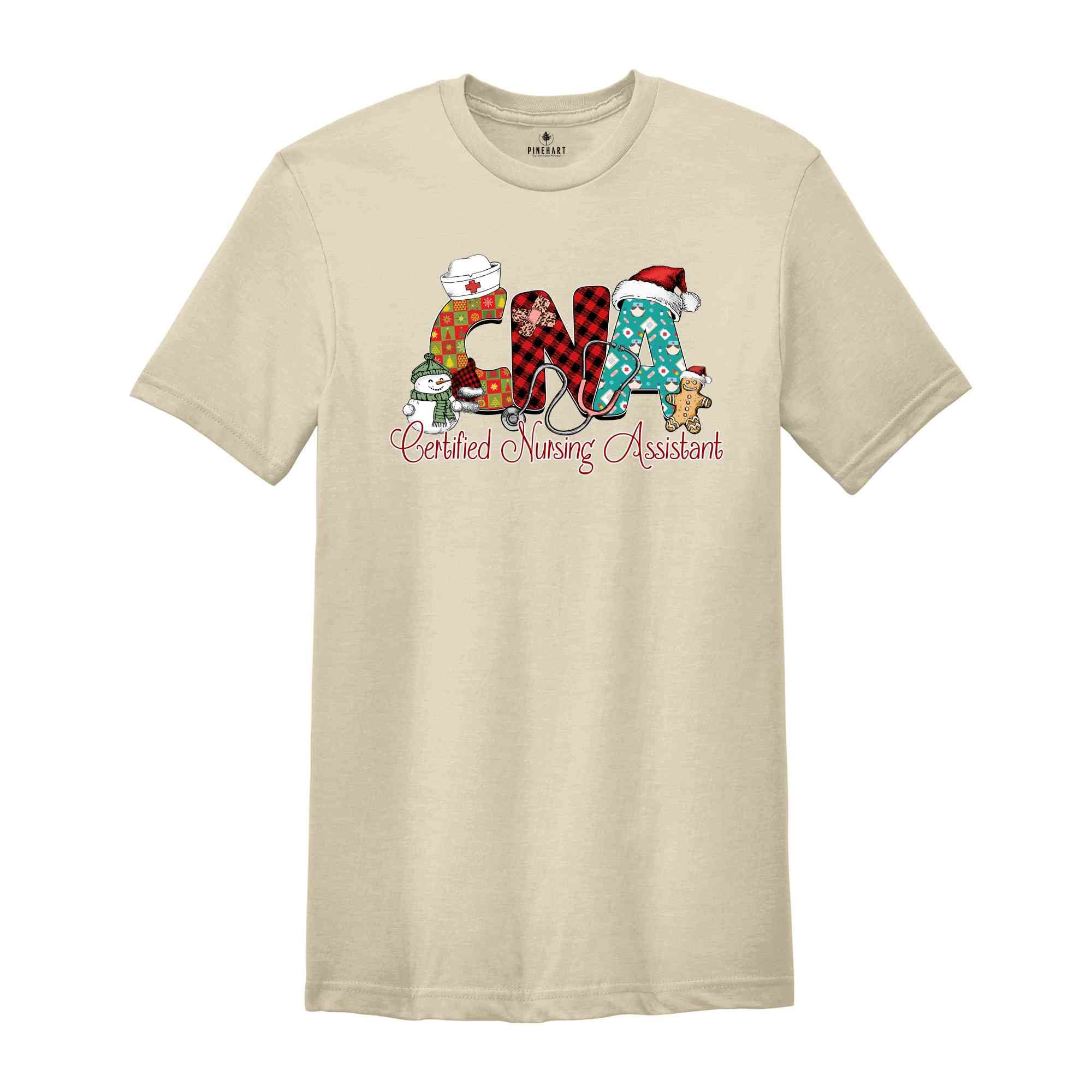 Christmas Certified Nursing Assistant Shirt, Christmas Nurse Gift, Night Shift Nurse Tee, Nursing T-Shirt, Christmas CNA Gift