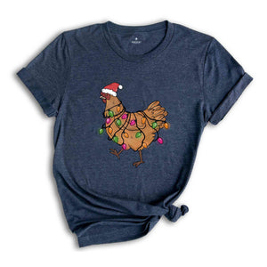 Christmas Chicken Shirt, Chicken Lover Shirt, Animal Christmas Shirt, Xmas Farmer T-Shirt, Crazy Chicken Lady, Kids Christmas Tee