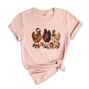 Christmas Chickens Shirt, Funny Christmas Chicken Shirt, Xmas Gift, Christmas Farm Sweatshirt, Holiday Season Shirt, Farm Lover Gift