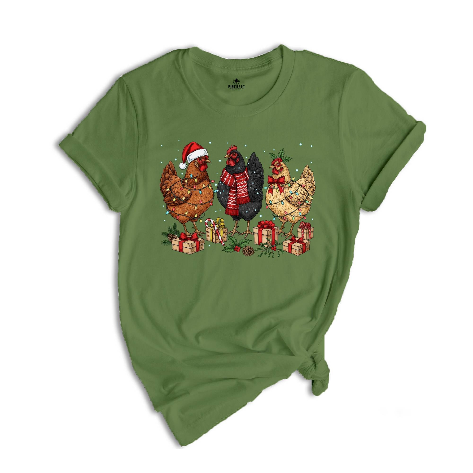 Christmas Chickens Shirt, Funny Christmas Chicken Shirt, Xmas Gift, Christmas Farm Sweatshirt, Holiday Season Shirt, Farm Lover Gift