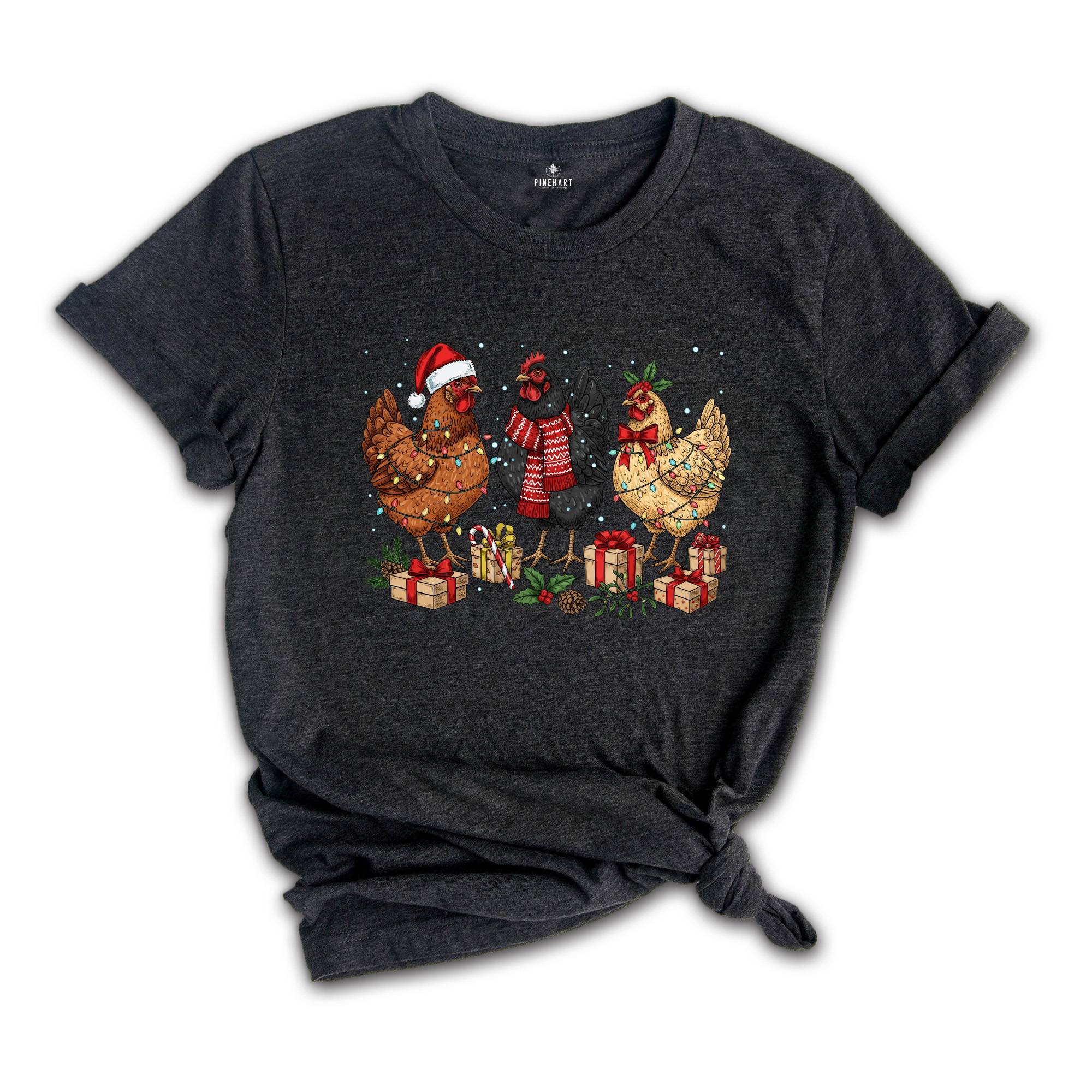 Christmas Chickens Shirt, Funny Christmas Chicken Shirt, Xmas Gift, Christmas Farm Sweatshirt, Holiday Season Shirt, Farm Lover Gift