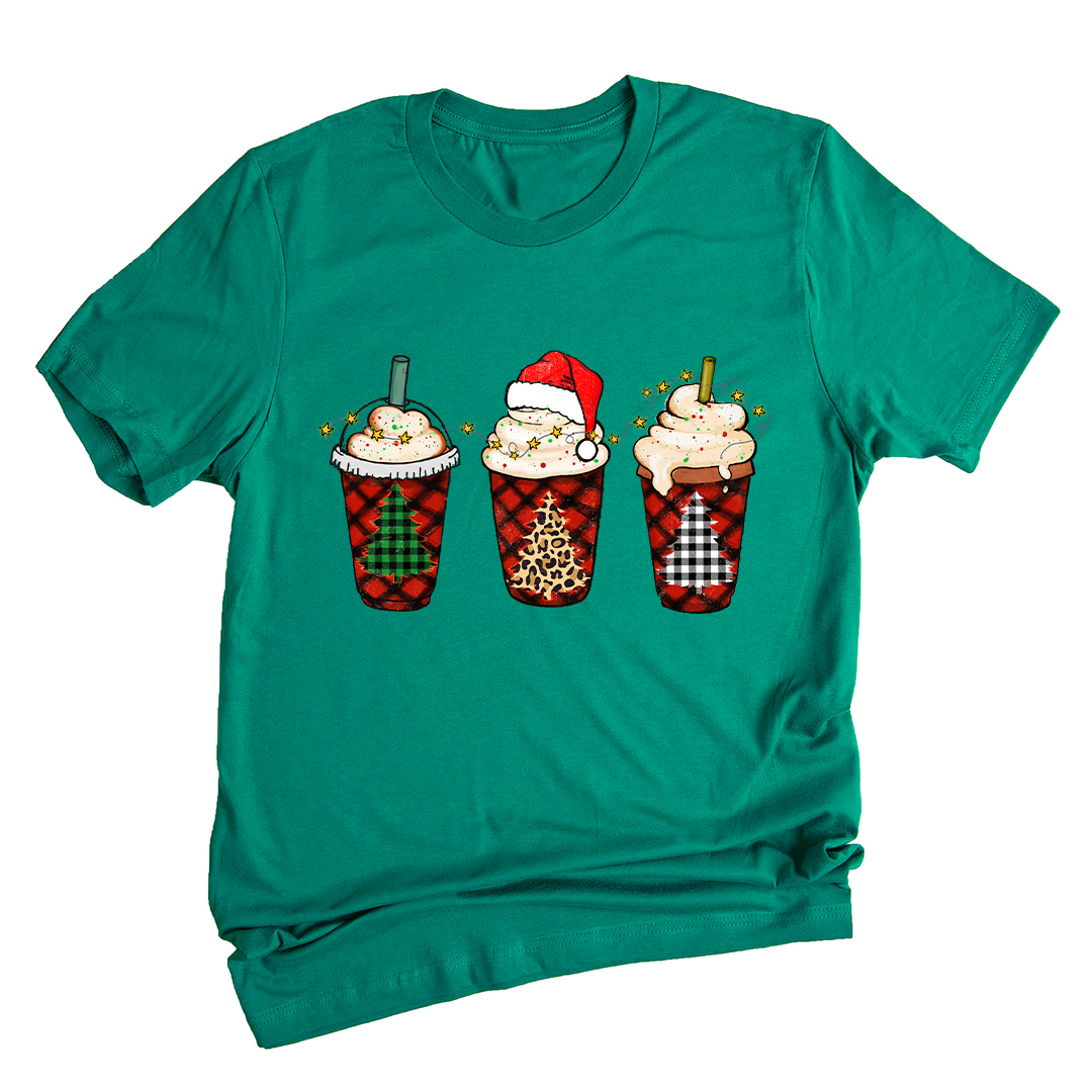 Christmas Coffee Tree Shirt, Coffee Lover T-Shirt, Christmas Snowman Latte Coffee, Christmas Outfit, Holiday Tee