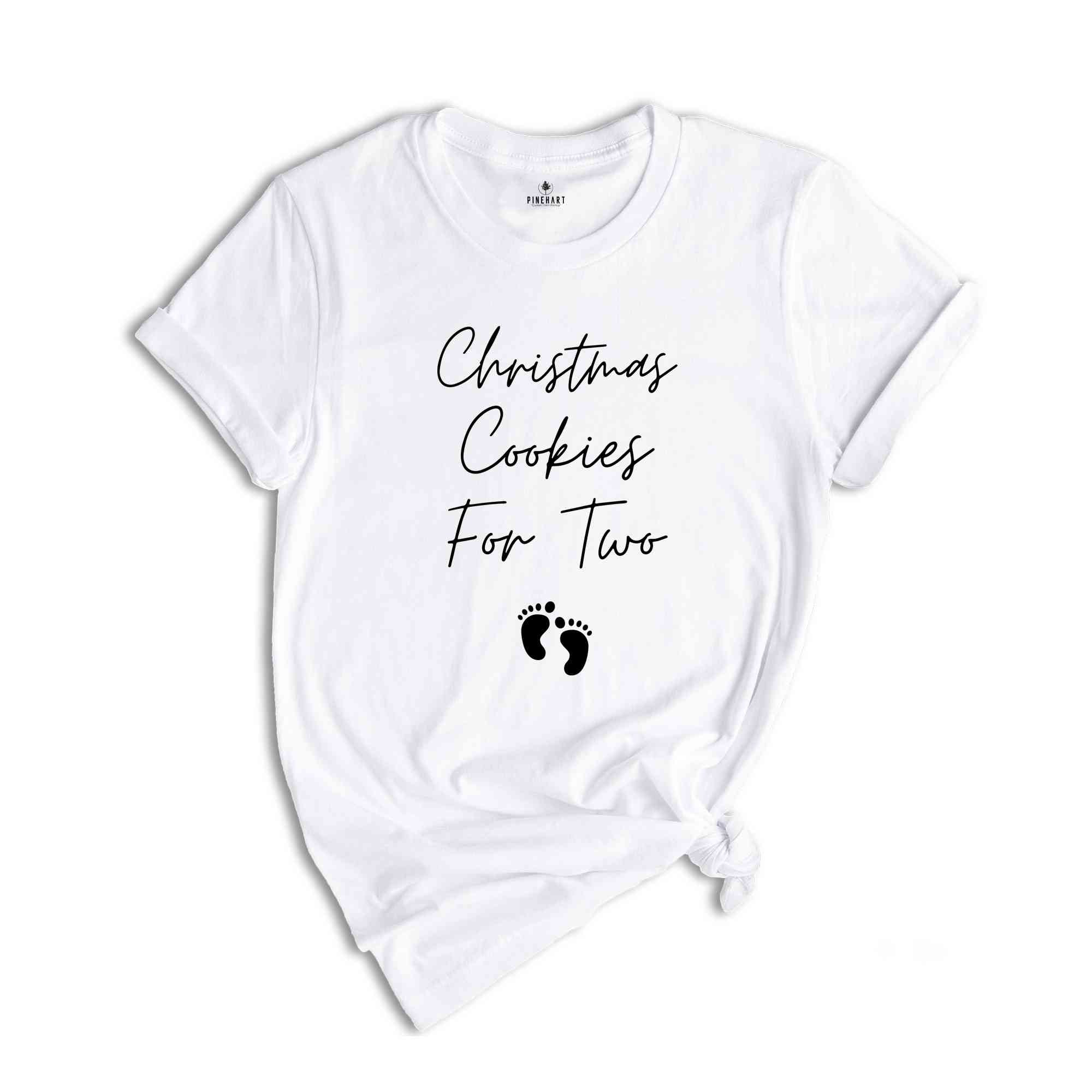 Christmas Cookies for Two Shirt, Christmas Pregnancy Announcement, Christmas Pregnancy Reveal Shirt, Christmas Maternity Shirt