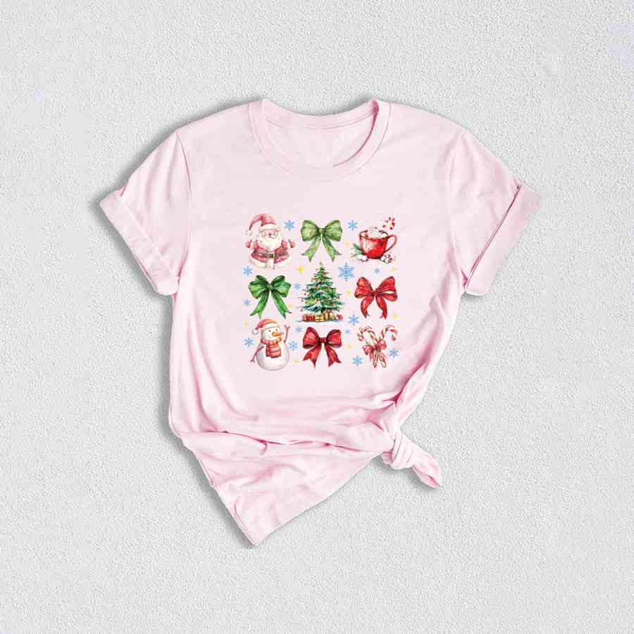 Christmas Coquette Bow Shirt, Christmas Tree Shirt, Christmas Shirt, Gingerbread Cookies Christmas Shirt, Christmas Gift Shirt, Bow Shirt