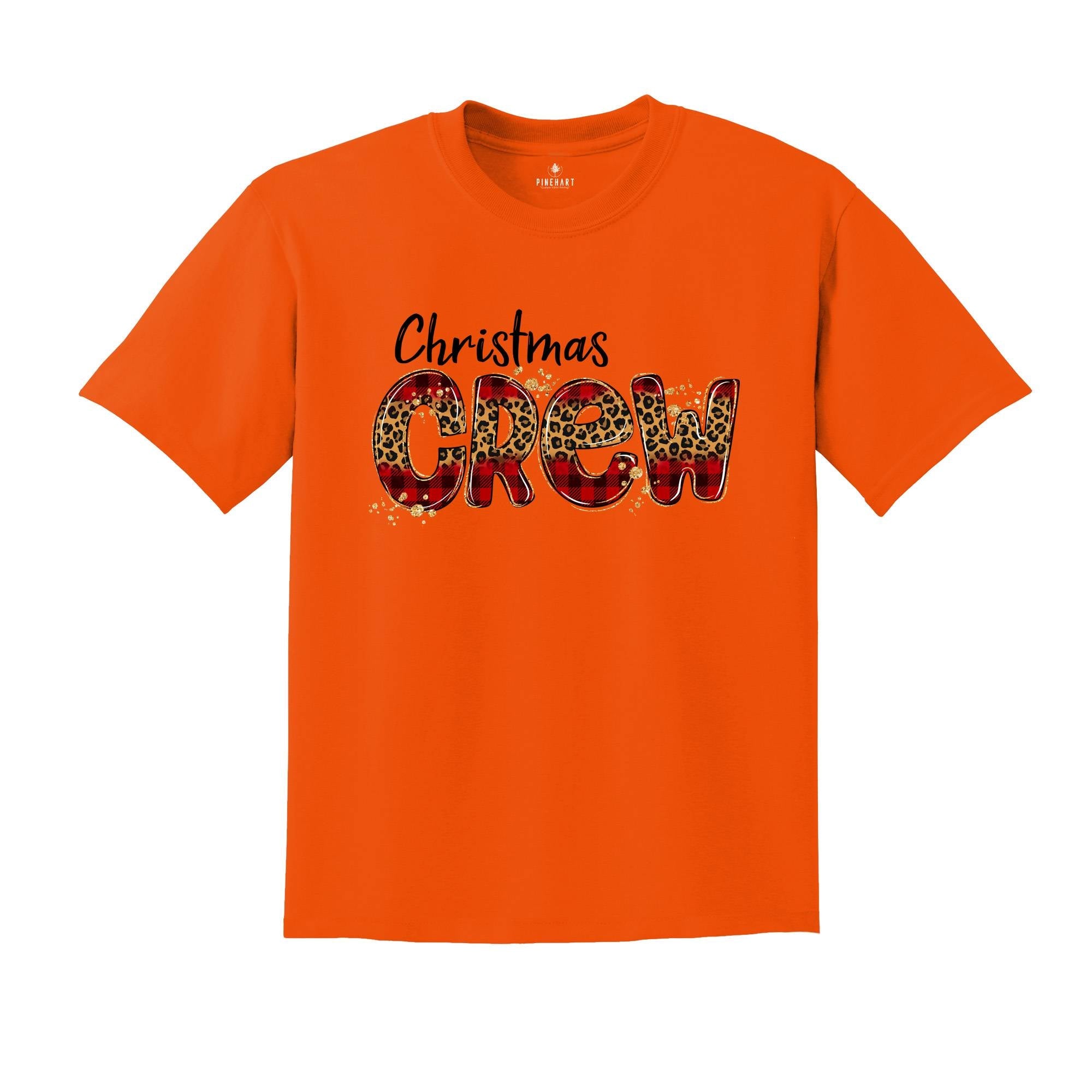 Christmas Crew T-Shirt, Leopard Christmas Shirt, Family Christmas Tee, Christmas Gifts, Holiday Shirt, Christmas Costume