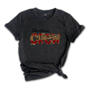 Christmas Crew T-Shirt, Leopard Christmas Shirt, Family Christmas Tee, Christmas Gifts, Holiday Shirt, Christmas Costume