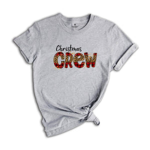Christmas Crew T-Shirt, Leopard Christmas Shirt, Family Christmas Tee, Christmas Gifts, Holiday Shirt, Christmas Costume