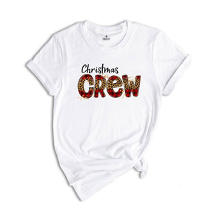Christmas Crew T-Shirt, Leopard Christmas Shirt, Family Christmas Tee, Christmas Gifts, Holiday Shirt, Christmas Costume