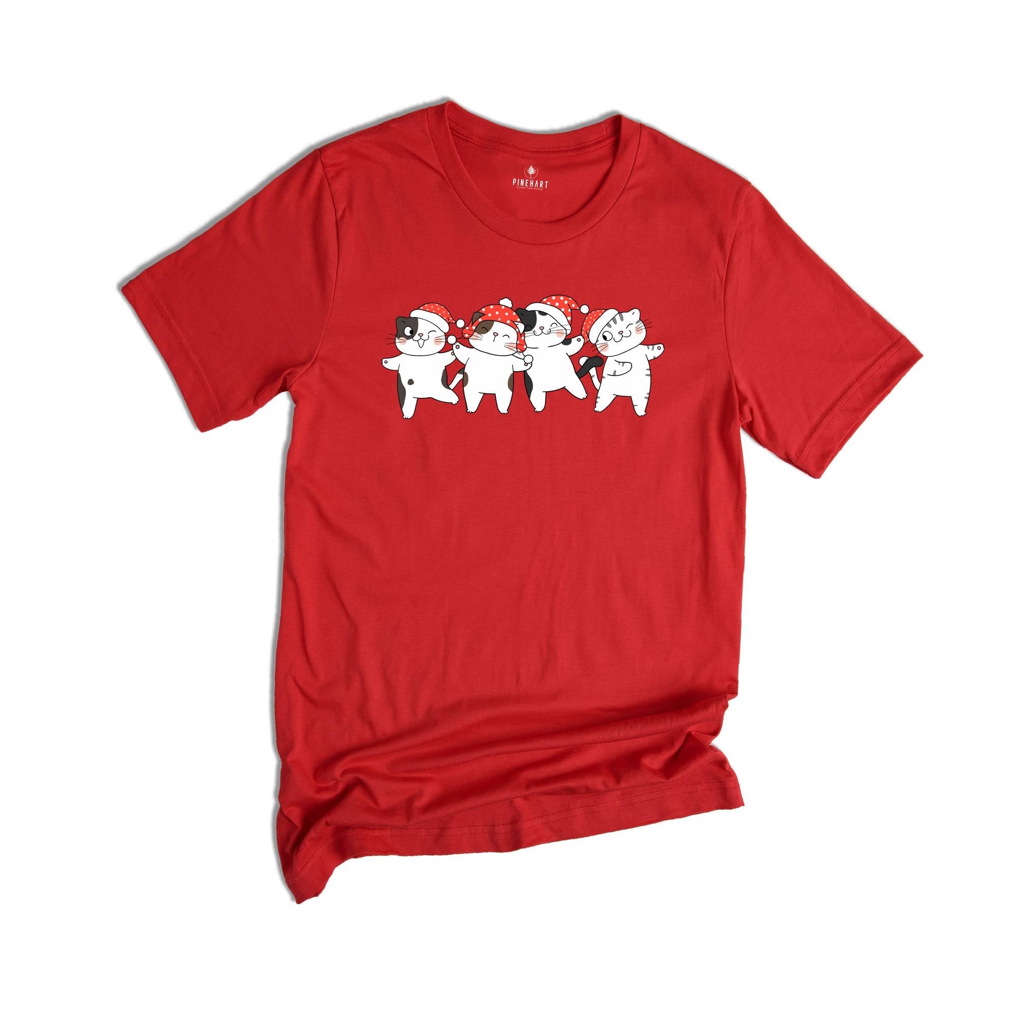 Christmas Cute Cats Shirt, Cat Mom Gift, Kawaii Cats Shirt, Cute Cat Gift, Christmas Cat Shirt, Christmas Sweatshirt, Xmas Party Tee