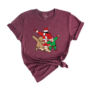 Christmas Dabbing Shirt, Gingerbread Santa, Christmas Elf Shirt, Christmas Party Shirt, Dabbing Santa Shirt, Holiday Shirt