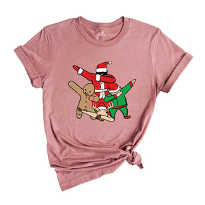 Christmas Dabbing Shirt, Gingerbread Santa, Christmas Elf Shirt, Christmas Party Shirt, Dabbing Santa Shirt, Holiday Shirt